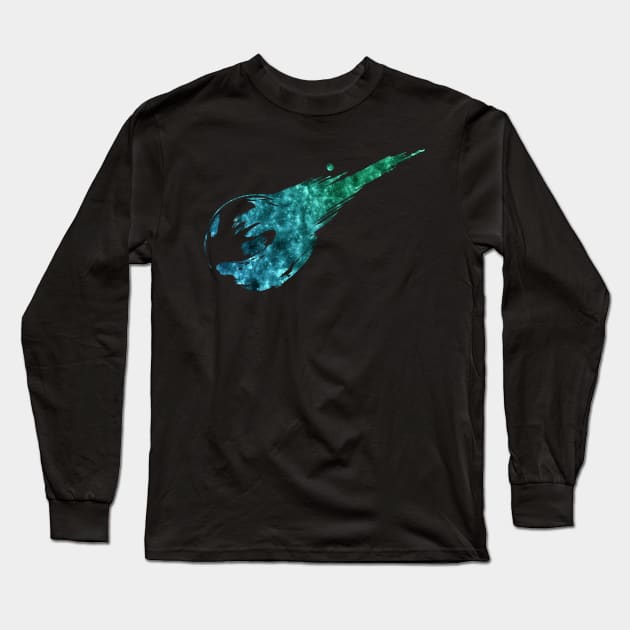 Final Fantasy 7 - Meteor Logo (Galaxy Design) Long Sleeve T-Shirt by Kamurata